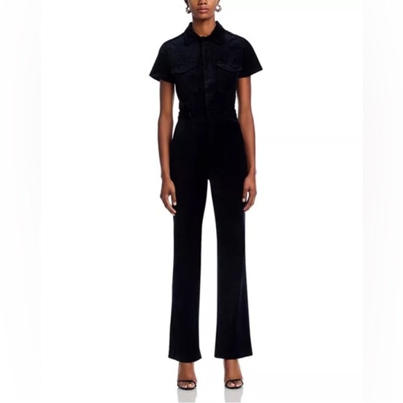 Good American NWT Medium Fit for Success Velvet Bootcut Jumpsuit New - Picture 8 of 10